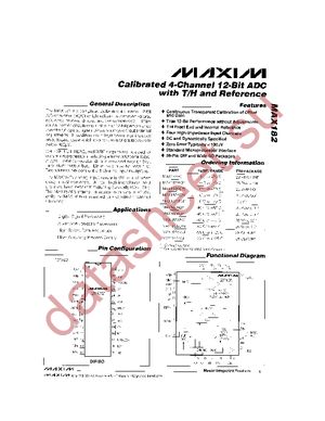 MAX182BCPI+ datasheet  